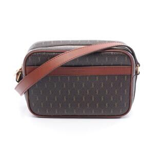 Saint Laurent Monogram Camera Bag Shoulder Canvas Leather Brown
